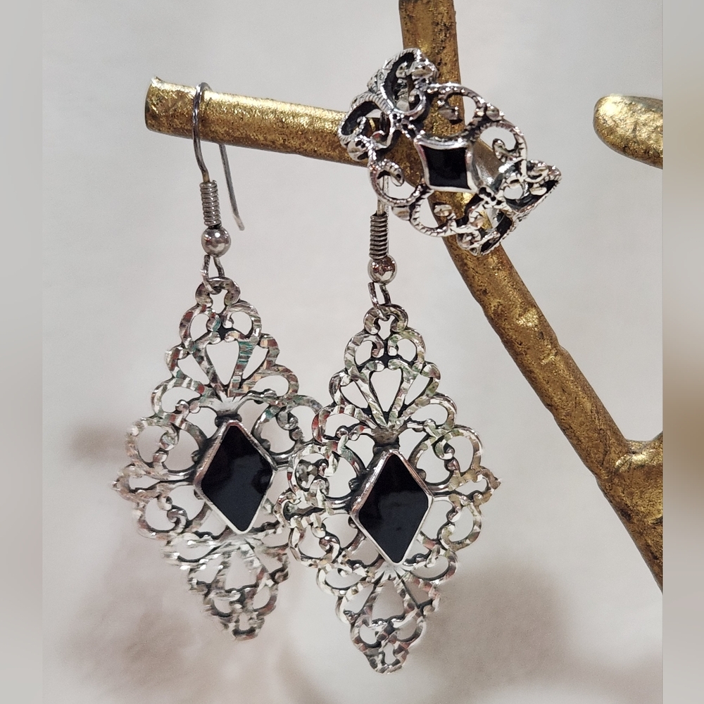 Sterling Silver Ring & Earrings Set
